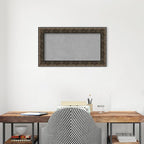 Amanti Art Black Framed Magnetic Board 17x29 Small Vision Board for use with Magnets, 100% Metal Sheet to Display Items as Office Decor or for Home Organization in mudroom, Kitchen or Kids Room