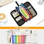 BOENLE Dragon Phoenix Pencil Case Box Boys Girls Large Pencil Pouch with Zipper Compartments Big Capacity Stationery Pen Bag Organizer for Kids Teens Adults School