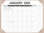 Desk Calendar 2026-2027 with Desk Mat – 22" x 17" Large Desk Pad Calendar Runs from January 2026 to June 2027, Office Supplies Desktop Monthly Calendar for Home & Office