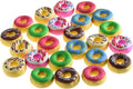Donut Erasers for Kids, 24 Pieces 3D Cute Food Puzzle Mini Eraser, Cool Fun Take Apart Desk Pet Erasers for Girls