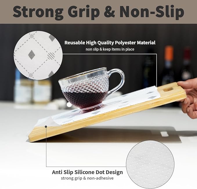 Refrigerator Liners Non Slip 17.7IN x 12FT Roll, Absorbent Fridge Liners and Fresh-Keeping Fridge Shelf Liners, No Adhesive Shelf Liners for Refrigerator Glass Shelves Cabinets Drawers.