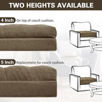 TANYOO Recliner Cushion for Elderly - Patented Dual Seat Cushion for Sagging Recliner Replacement Booster Cushion for Easy Get Up from Chair, Sofa & Couch, Relieves Long-Sitting Pain 20x20x4 Brown