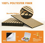 Cork Board Tiles for Wall with Push Pins, Removable 48" x 24" Slat Bulletin Board Sets, Adhesive Pin Board | Magrowill 6 Packs Felt Panels for Office Home Classroom Dorm Interior Wall Decor