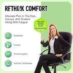 Aurssa Air Fiber Office Chair Cushion - Ergonomic Seat Cushion for Orthopedic Coccyx, Relief Hip & Back Support - Doctor Recommended Cushion for Long Sitting Worker Driver & Handicapped (Dark Gray)