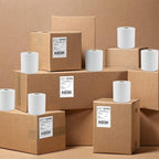 MFLABEL 4x6 Thermal Shipping Labels - 100 Rolls of 250, Perforated & Smudge-Proof Direct Thermal Labels Compatible with Rollo, Zebra, for Amazon UPS FedEx Shopify