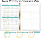 2026 Daily & Monthly Planner - One Page Per Day, Daily Planner 2026 from January 2026 to December 2026, Planner 26 with 12 Monthly Tabs, 6.4" x 8.5", Rose Leaf