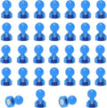 MHDMAG Magnetic Push Pins Powerful Push Pin Magnets for Fridge Whiteboards Calendars Maps in School & Office Pack of 32,Blue