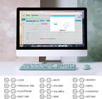 MOFII Wireless Keyboard and Mouse Combo Silent, Slim Compact 2.4G USB Full Size, Cute 110 Keys Keyboard for PC, Notebook, MacBook, Tablet, Laptop, Windows System