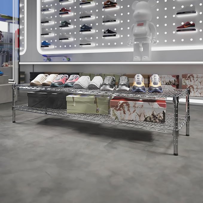 Regal Altair 18" Deep x 60" Wide x 14" Height Wire Shelving Kit | 2-Tier | NSF Commercial Storage Rack Unit