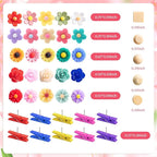 78 Pieces Push Pins Set Cute Thumb Tacks Decorative Flower Push Pins for Wall Cork Board Bulletin Boards with Storage Box