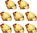 PATIKIL 8 Pcs Diamond Crystal Paperweight, 30mm / 1.18 Inch Crystal Paperweight Paper Weight for Home Office Desktop Table Decor Wedding Party Jewelry Ornaments, Brown