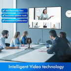 Meeteasy 360 Conference Camera, Immersive Video Conference Experience, Both Overall and Speakers’ Close-up View, Conference Room Webcam 1080P for Small/Mid-Size Rooms, Micro SD Slot Equipped