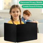 12 Pack Desk Dividers for Students, Waterproof Durable Plastic Testing Dividers Privacy Folders for Classroom, Easy to Clean, Desk Privacy Panel Classroom Shield Folder Boards Teacher Supplies