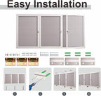 71x36 Inch Lockable Enclosed Bulletin Board, Weather-Resistant Outdoor Noticeboard with 2 Locking Doors, Wall-Mounted Silver Aluminum Frame & Grey Felt Presentation Board