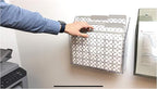 Acrimet Horizontal Triple File Folder Holder, Open Top Desktop Document Sorter for Letter Size Papers & Folders, Plastic (Clear Crystal)