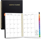 SUNEE 2026-2027 Planner - 24 Months (Jan 2026 - Dec 2027) - 7"x10" Monthly Spreads & Yearly Planner, Black