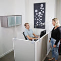 OBEX Acrylic Mounted Large Brackets Quality Desk Privacy Panel & Divider for Your Office Cubicle-Increase Separation & Improve Productivity (Clear, 24"W X 60"H)