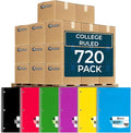 Rosmonde 720 Packs (Pallet) 5 Subject Notebooks, Spiral Notebook Bulk, College Ruled,Pallet of Notebooks,150 Sheets (300 pages), 8 x 10-1/2", Bulk Spiral Notebooks for School & Office,4-7 Days Transit
