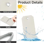 100 Pieces Plastic Shipping Tags with Wires Blank Labeling Tags Waterproof Hang Tags with Reinforcement Hole Durable Wire Tags Labels Stacking Tags for Equipment Parts (Grey, 4 3/4" x 2 3/8")