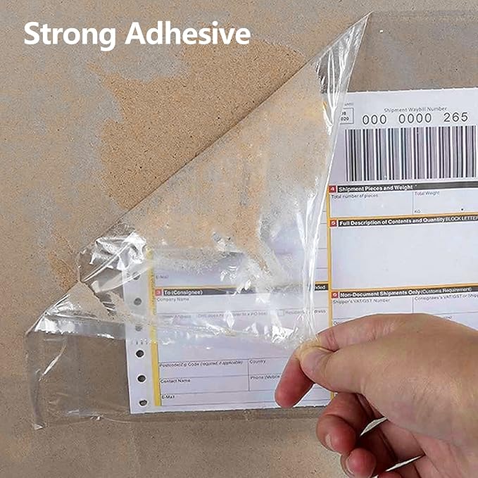 RyhamPaper Packing List Envelopes, Clear 6” x 9” Self Adhesive Shipping Labels Envelope Pouches (200 PCS)