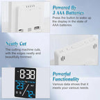 Kytree Digital Room Thermometer Hygrometer Alarm Clock, 5.9 inch Desktop Accurate Humidity Temperature Monitor Meter for Indoor Outdoor Kitchen Office Bedroom Livingroom (Battery Not Included)