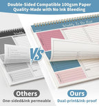 104 Pgs Weekly To Do List Notepad, 52 Duplex-Printed Undated Sheets 100 GSM（8.5"×11") Weekly Desk Planner For Work Home School Office Desk Accessories Supplies & Goal Setting Tasks - Blue
