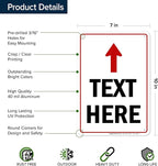 My Sign Center Custom Arrow,7x10 Inches, Aluminum, Up Arrow, Professional Style, Contour Color, Directional Sign