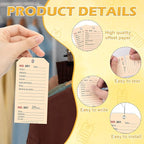 100 Pack Red Repair Tags with Wire Rope Service Repair Tags Numbered with Wire Durable 2.6 x 5.25 Inch Labels for Production Equipment Maintenance Price Notice (100, White, 2.6x5.25in)