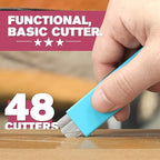 Lnchett Box Cutter, 48-Pack Retractable Cardboard Mini Box Cutter for Packages, Boxes and Paper, All Metal Tough Sheath, Functional Basic Cutter with Case, Lock Ball Design