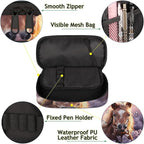 Pardick Pencil Case，Horse 3D Big Capacity Pencil Pouch Coin Pouch Stationery Organizer For Teen School
