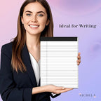 12 Pack Legal Pads 8.5 x 11 Wide Ruled Note Pads 8.5 x 11 Inch Notepads Micro Perforated Writing Pads Notebook Pads of Paper Lined White Paper, 30 Sheets per Notepad for Office & School Supplies