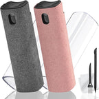 2 Pack Screen Cleaner Spray and Wipe for Laptop Monitor and Car Screens, Phone Touchscreen Mist Cleaning Kit for Cellphone, Tablet, PC, Computer, LCD, Eyeglass, iPhone, iPad, Mac Pro - Grey and Pink