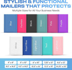 Light Blue 10.5x16 Inch Large Poly Bubble Mailers #5 | Padded Envelopes with Self Seal | Air Lined Cushioned Bubble Mailer | Usable Size 10.5x15 | 200 Pack Bulk | Lightweight shipping Bags