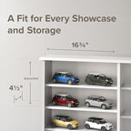 Prepac 2 Column Display Cabinet, White and Tall Storage Cabinet with 14 Adjustable Shelves for DVD Storage, 8.75" D x 38.75" W x 51" H, WMA-0640