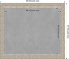 Amanti Art Silver Framed Magnetic Board 47x55 Oversize Vision Board for use with Magnets, 100% Metal Sheet to Display Items as Office Decor or for Home Organization in mudroom, Kitchen or Kids Room