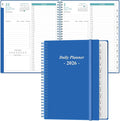 Daily Planner 2026 Full Page Per Day- 2026 Daily & Monthly Planner from January 2026 to December 2026, Day Planner 2026 with 12 Months Tabs, 8.5" x 11", Blue
