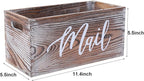 CFYACFY Mail Organizer Magazine Countertop Mail Storage Organizer for Home Mail and Key Holder for Desk Letter Basket Farmhouse Home Decor Mailbox Mail Basket 5.5*5.5*11.4 Inch