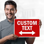Custom Arrow,Custom Directional Sign, Two way Arrow,10x14 Inches, 55 mil thick HDPE (high density polyethylene), Made in USA by My Sign Center