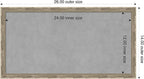 Amanti Art Silver Framed Magnetic Board 14x26 Small Vision Board for use with Magnets, 100% Metal Sheet to Display Items as Office Decor or for Home Organization in mudroom, Kitchen or Kids Room