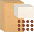 54 Pack Stationery Letter and Envelopes,Stationary Set Includ 30 Letter Paper 12 Envelopes and 12 Wax Seal Stickers for Love Letters,Party Invitations,Greeting Cards(White)