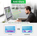 [2 Pack] Magnetic 23.8 in Computer Anti Blue Light Screen Protector for16:9 Aspect Ratio Widescreen Monitor, Hanging Eye Protection Anti-Glare Light Screen Protector, Removable 23.8in Protective Film