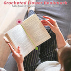 Crochet Bookmarks for Women & Book Lovers, Cute Flower Page Markers for Teachers Students, Handmade Reading Gifts for Valentine's Day, Easter, Teachers' Day, Graduation, Mother's Day, Birthdays (8)