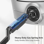 MOUNTUP Heavy Duty Monitor Arm for 49 inches, 44 lbs Curved Screens, Ultrawide Single Monitor Desk Mount, Monitors Stand for Samsung Odyssey G9 and More, VESA Mount with Clamp & Grommet Base