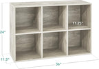 Best Choice Products 6-Cube Storage Organizer, 11in Shelf Opening, Bookcase, Display Shelf, Customizable w/ 3 Removable Back Panels – Whitewash
