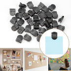 DIICCYO 36 Pcs Cubicle Clips for Fabric Panel Cubicle Accessories, Plastic Cubicle Hooks Pins Fabric Partition Panel Wall Clip, Fabric Partition Hooks for Hanging Photos Notes Memos Organization Decor