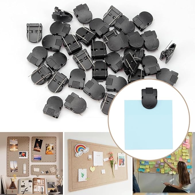 DIICCYO 36 Pcs Cubicle Clips for Fabric Panel Cubicle Accessories, Plastic Cubicle Hooks Pins Fabric Partition Panel Wall Clip, Fabric Partition Hooks for Hanging Photos Notes Memos Organization Decor