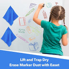 Kifmurase 24Pcs Magnetic Microfiber Cleaning Cloth, Microfiber Dry Erase Erasers, Reusable Cloth Whiteboard Eraser, Multipurpose Cleaning Cloths for Blackboards, Chalkboards, Glassboards, Home