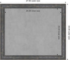 Amanti Art Grey Framed Magnetic Board 23x27 Medium Vision Board for use with Magnets, 100% Metal Sheet to Display Items as Office Decor or for Home Organization in mudroom, Kitchen or Kids Room