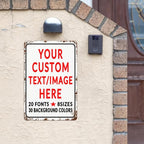 Custom Sign Personalized Custom Metal Sign, Customize For Office, Business, Workplace, Office, Home, Delivery Signs 8x12