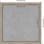 Amanti Art Silver Framed Magnetic Board 18x18 Small Vision Board for use with Magnets, 100% Metal Sheet to Display Items as Office Decor or for Home Organization in mudroom, Kitchen or Kids Room